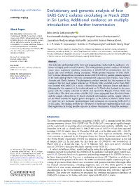 Evolutionary and Genomic Analysis of Four SARS-Cov-2 Isolates