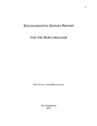 Sociolinguistic Survey Report for The