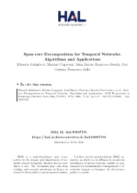 Span-Core Decomposition for Temporal