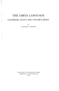 The Gbeya Language