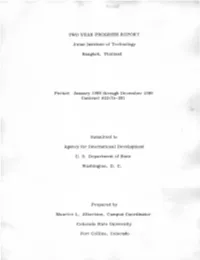 TWO YEAR PROGRESS REPORT Asian Institute Of