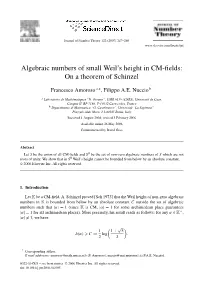 Algebraic Numbers of Small Weil's Height in CM-Fields: on a Theorem Of