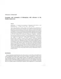 Alhanasios Alhanasiadis Taxonomy and Systematics of Rhodophyla With