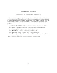 CONTRIBUTED PROBLEMS This Document Is a Compilation Of