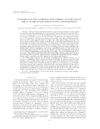 Dynamics of Soil Nitrogen and Carbon Accumulation for 61 Years After Agricultural Abandonment