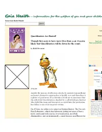 Quackbusters Are Busted! Though They Seem to Have More Lives Than A