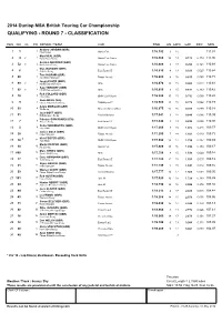 Qualifying - Round 7 - Classification