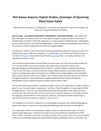 Riot Games Acquires Hypixel Studios, Developer of Upcoming Block Game Hytale