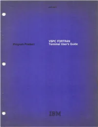 SH20-9062-2 VSPC FORTRAN Terminal Users Guide 197809