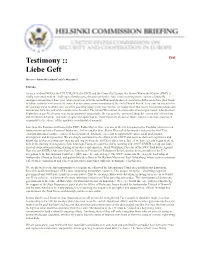 Testimony :: Liebe Geft