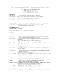 THE ART of ARCHITECTURE: Hand Drawing and Design University of Notre Dame Sept