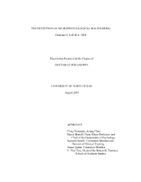 The Detection of Neuropsychological Malingering