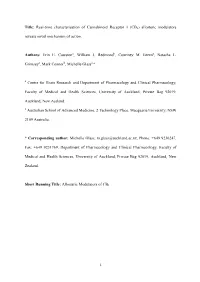 Title: Real-Time Characterisation of Cannabinoid Receptor 1 (CB1) Allosteric Modulators Reveals Novel Mechanism of Action