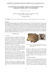 Validation of a Parametric Approach for 3D Fortification Modelling: Application to Scale Models