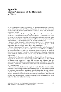 Appendix Visitors' Accounts of the Herschels at Work