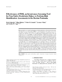 Effectiveness of FISK, an Invasiveness Screening Tool for Nonnative
