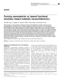 Forming Nanomaterials As Layered Functional Structures Toward Materials Nanoarchitectonics