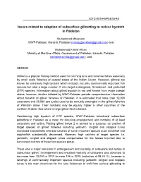 Issues Related to Adoption of Subsurface Gillnetting to Reduce Bycatch in Pakistan