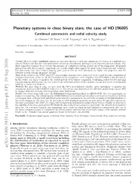 Planetary Systems in Close Binary Stars: the Case of HD 196885 Combined Astrometric and Radial Velocity Study