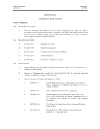 Section 02232 Aggregate Base Course Part 1 General 1.01