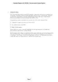 1. INTRODUCTION the Environmental Control System (ECS)