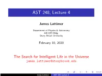 AST 248, Lecture 4