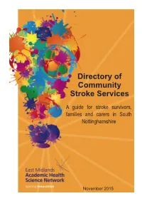 Directory of Community Stroke Services