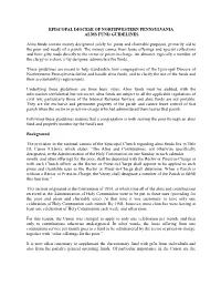 Episcopal Diocese of Northwestern Pennsylvania Alms Fund Guidelines