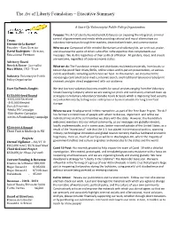 Executive Summary: the Art of Liberty Foundation's