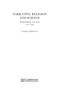 NARRATIVE, RELIGION and SCIENCE Fundamentalism Versus Irony –
