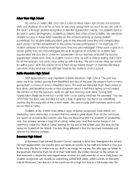 Arbor View High School My Name Is Caleb Gibb, and I Am a Junior at Arbor View High School