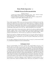 Dense Media Separation – a Valuable Process for Preconcentration
