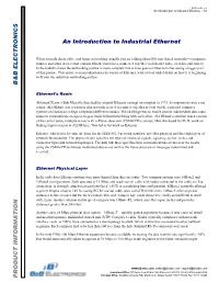 Introduction to Industrial Ethernet - 1/4