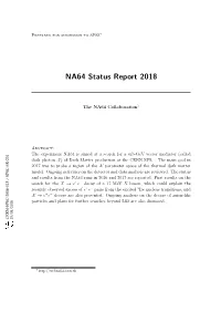 NA64 Status Report 2018
