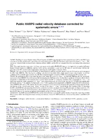 Public HARPS Radial Velocity Database Corrected for Systematic