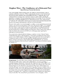 Stephen Marc: the Confluence of a Relocated Past Digital Montage Contents Information