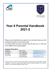 Year 8 Handbook