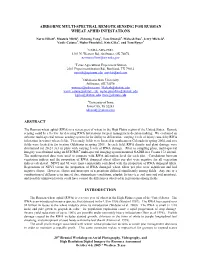 Airborne Multispectral Remote Sensing for Russian Wheat Aphid