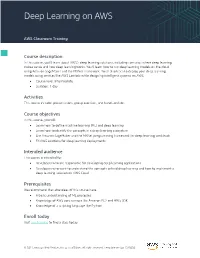 Deep Learning on AWS