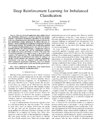Deep Reinforcement Learning for Imbalanced Classification