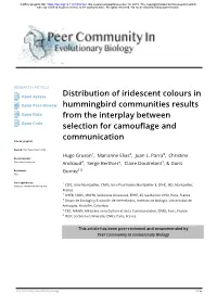 Downloaded from Birdtree.Org [48] to Take Into Account Phylogenetic Uncertainty in the Comparative Analyses [67]