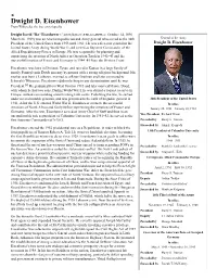 Dwight D. Eisenhower from Wikipedia, the Free Encyclopedia