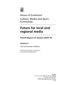 Future for Local and Regional Media