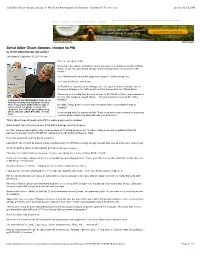 Serial Killer Olson Donates Cheque to PM | Peter Worthington | Columnists | Comment | Toronto Sun 10-10-01 3:32 PM