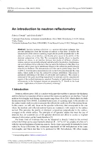 An Introduction to Neutron Reflectometry