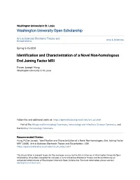Identification and Characterization of a Novel Non-Homologous End Joining Factor MRI