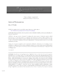 MTO 19.3: Nobile, Interval Permutations