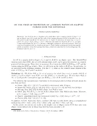 ON the FIELD of DEFINITION of P-TORSION POINTS on ELLIPTIC CURVES OVER the RATIONALS