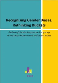 Recognising Gender Biases, Rethinking Budgets