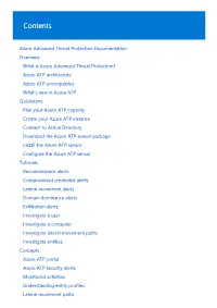 What Is Azure Advanced Threat Protection (Azure ATP)?